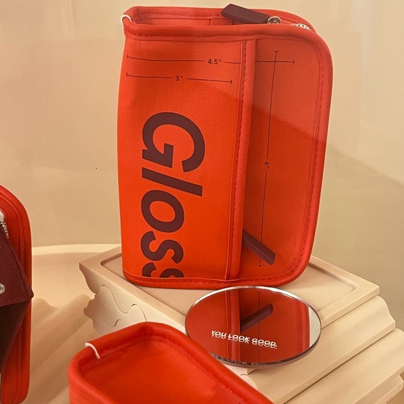 Glossier Handbags - SOLD Brand new! Glossier Atlanta Red Mini Beauty Makeup Bag